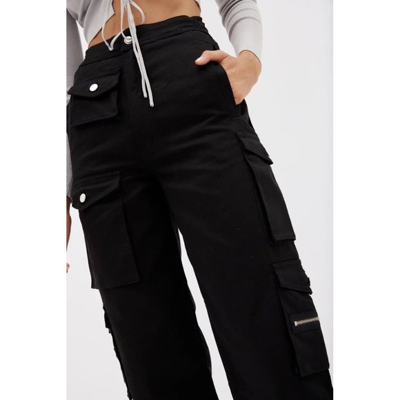 EB Denim Pants & Jumpsuits Eb Denim Cargo Pants Black Pockets